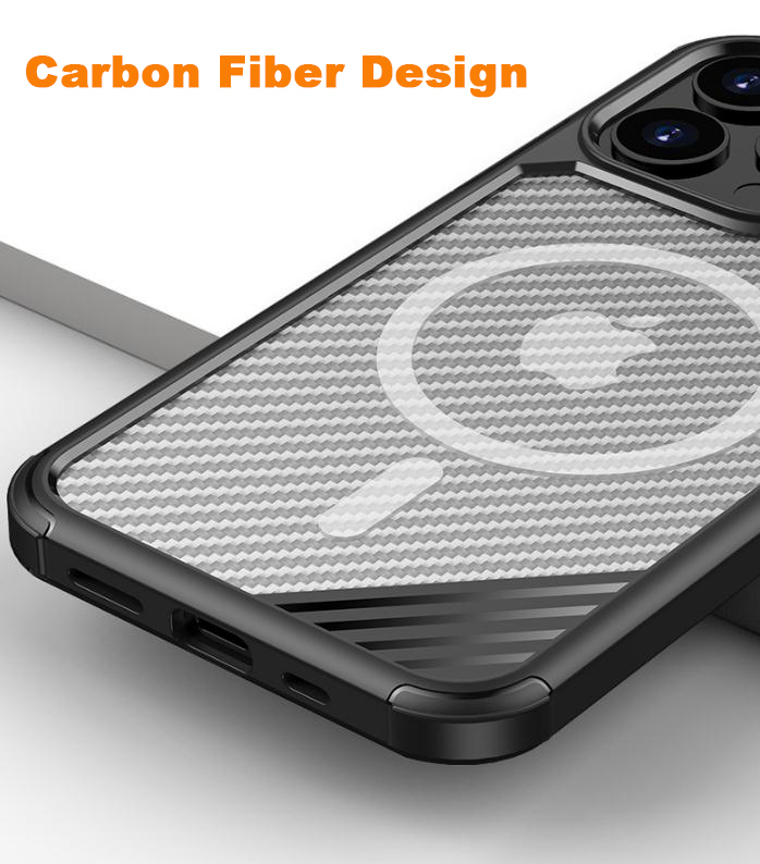 Carbon fiber shockproof TPU phone case