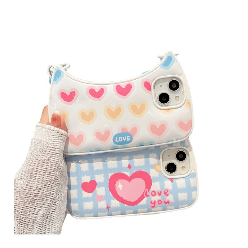 Flower Oil Painting Mobile Phone Bag