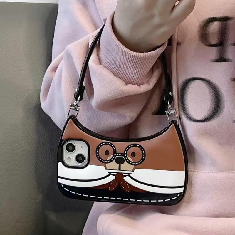 Stripe Painting Mobile Phone Bag