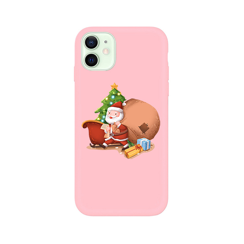 Christmas Mobile Accessories Pink TPU Phone Cover