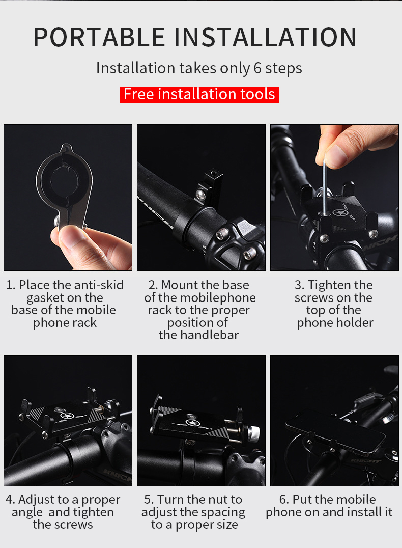 Phone Mount Holder Fit On Bicycle