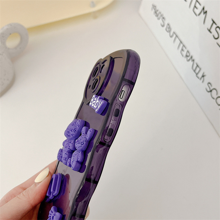 Baby Bear purple phone case