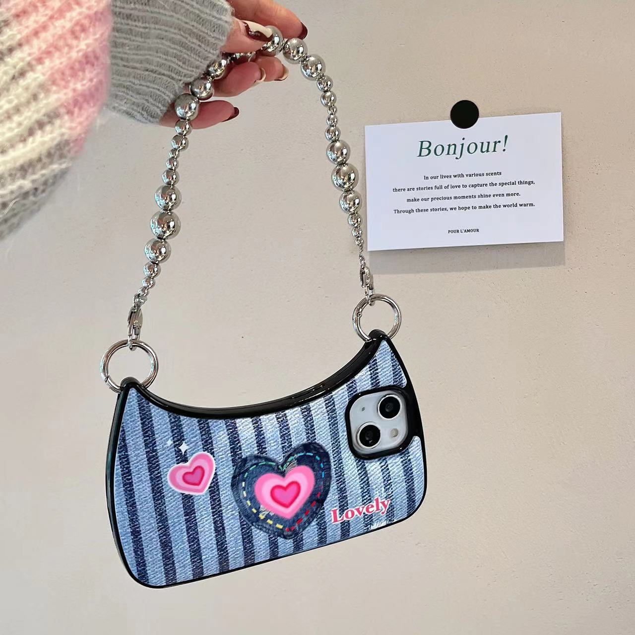 Stripe Painting Mobile Phone Bag
