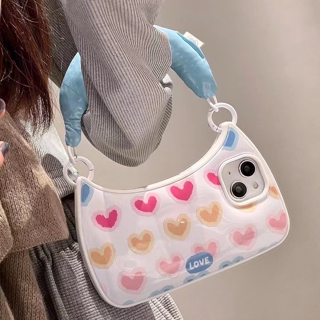 Flower Oil Painting Mobile Phone Bag