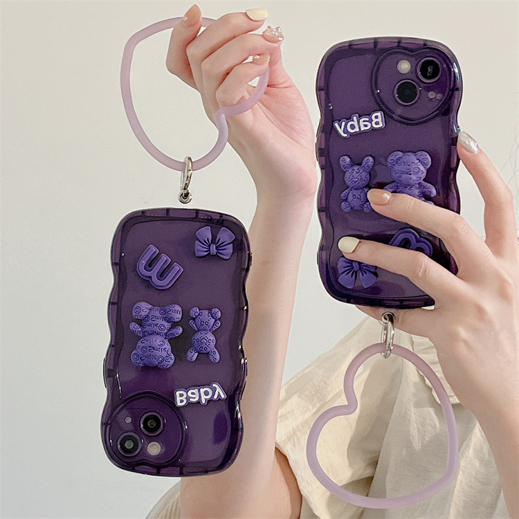 Baby Bear purple phone case