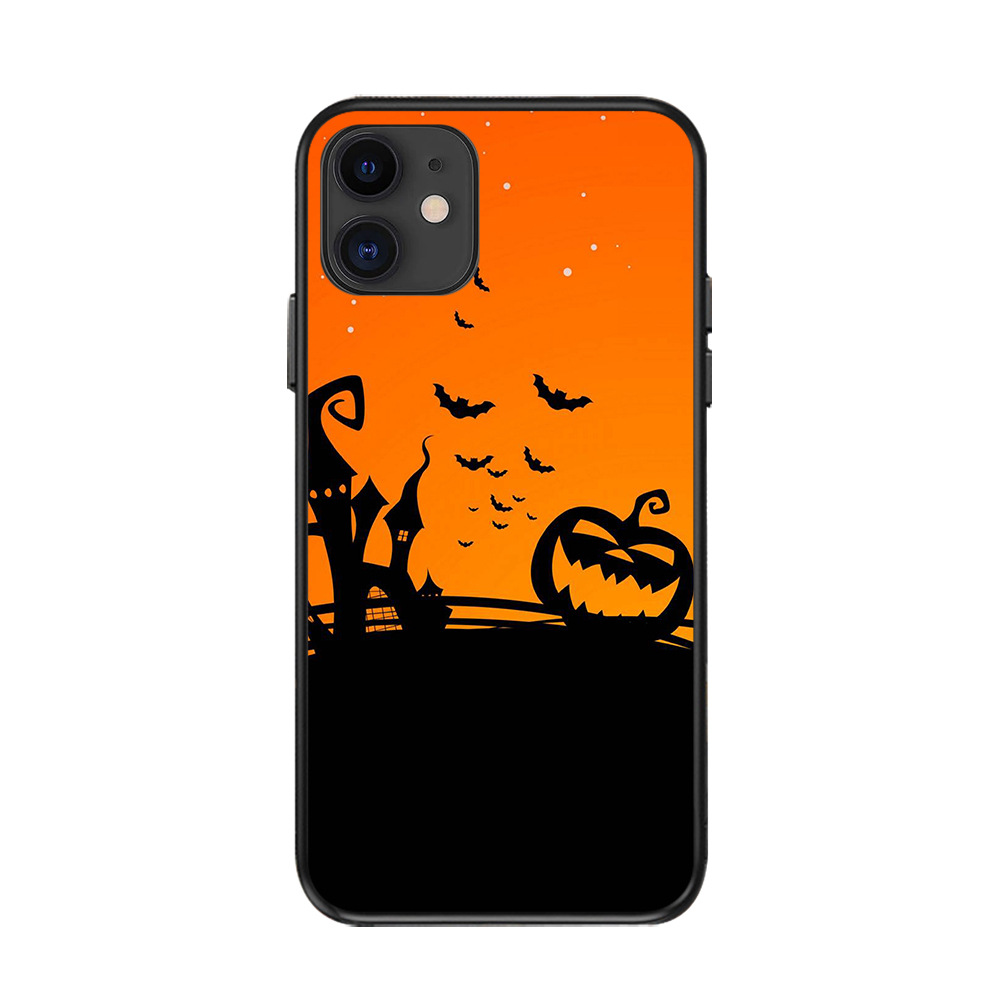 Halloween pumpkin bat Phone Case