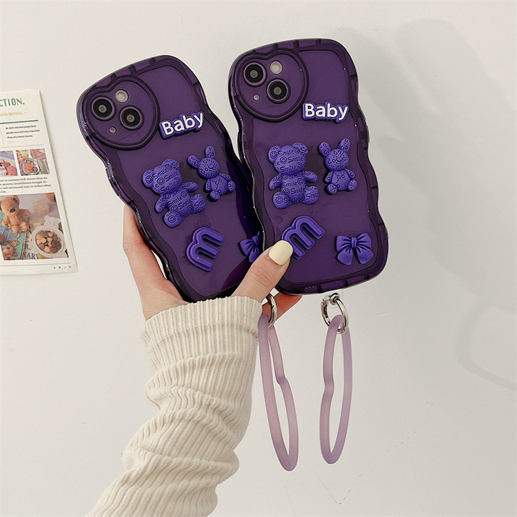 Baby Bear purple phone case