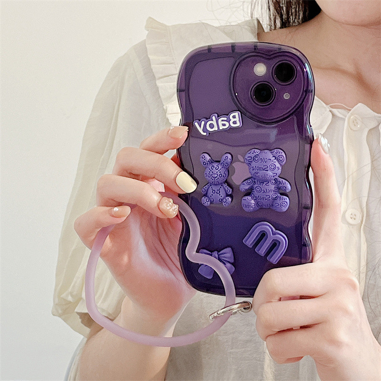Baby Bear purple phone case