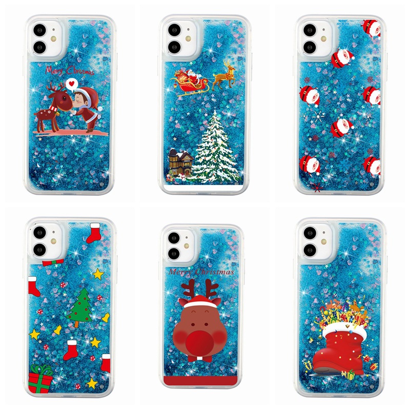 Liquid Quicksand Christmas Tree Phone Case