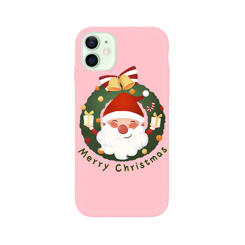 Christmas Mobile Accessories Pink TPU Phone Cover