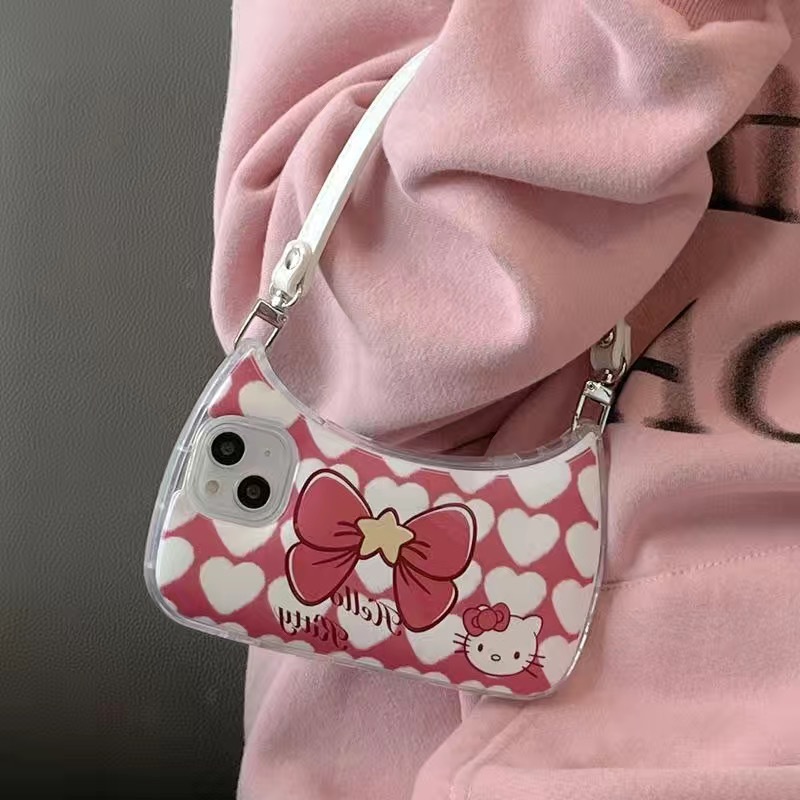 Stripe Painting Mobile Phone Bag