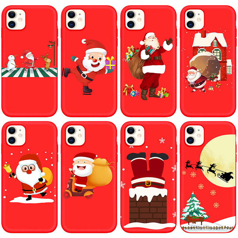 Christmas Mobile Accessories Pink TPU Phone Cover