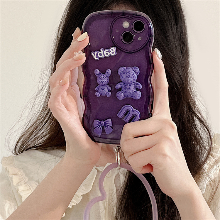 Baby Bear purple phone case
