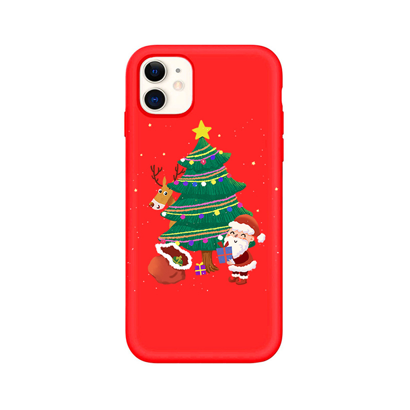 Christmas Mobile Accessories Pink TPU Phone Cover