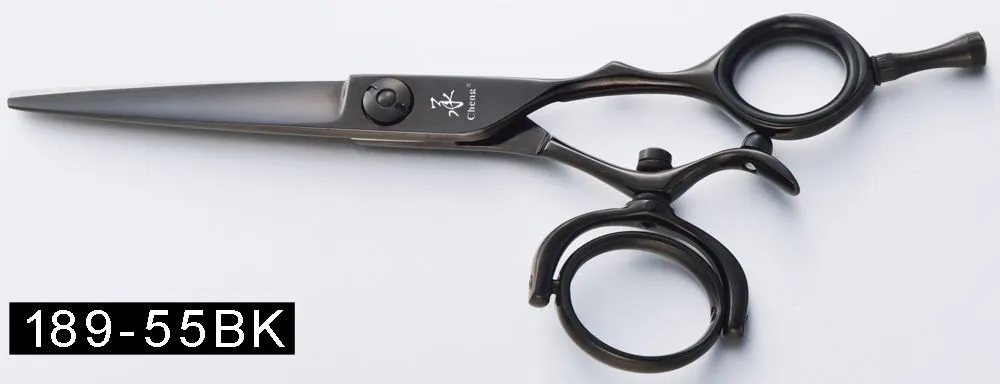 189-55BK  double swivel hair cutting scissors