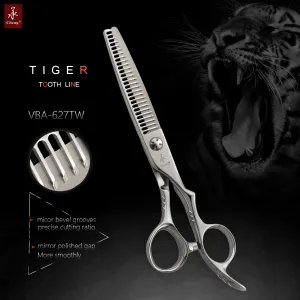 VBA-625TW 6インチ25歯日本の高品質鋼プロフェッショナルヘアハサミ約30％の切断率