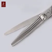 140-60Q tesoura de corte de cabelo de lâmina curva estilo asiático