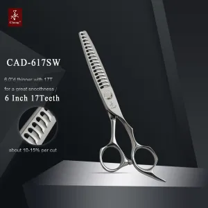 AAD-6.2Z 6,2 pouces ciseaux de coupe de cheveux professionnels pour la coupe de cheveux des gros trous de doigt