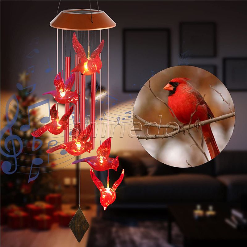 Red Bird Solar Wind Chime