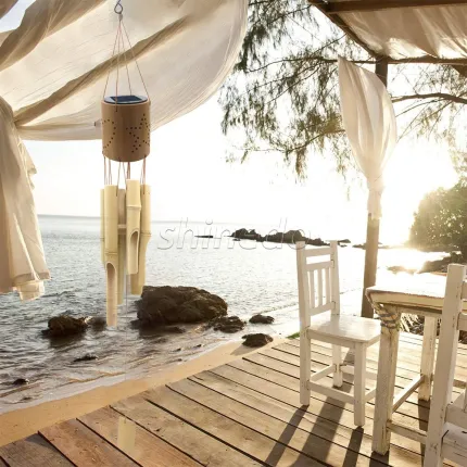 Solar Bamboo Wind Chimes