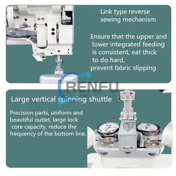 Industrial double needle sewing machine