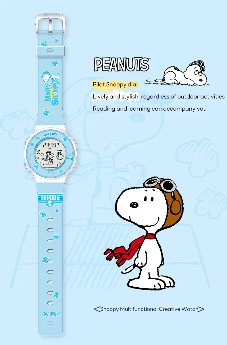 snoopy Pilot dial sports watch SNW858
