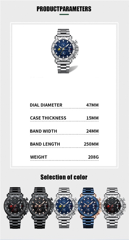 Fashion sports chronograph watch NM 02