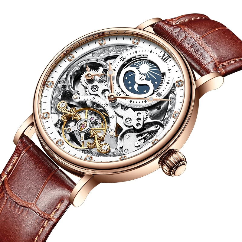 Real Skeleton Tourbillion Automatic Watch CA-137