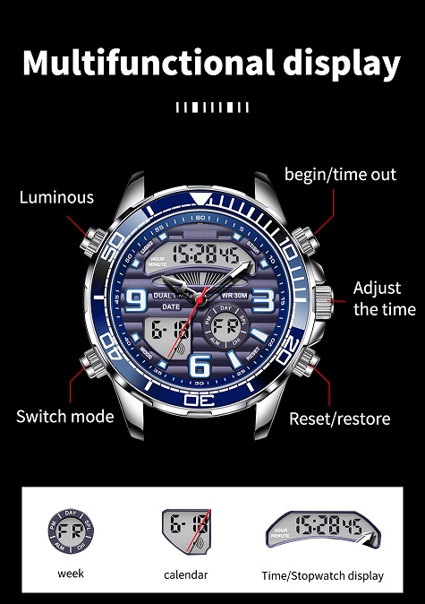 Luxury Sport Quartz Digital Watch ND02