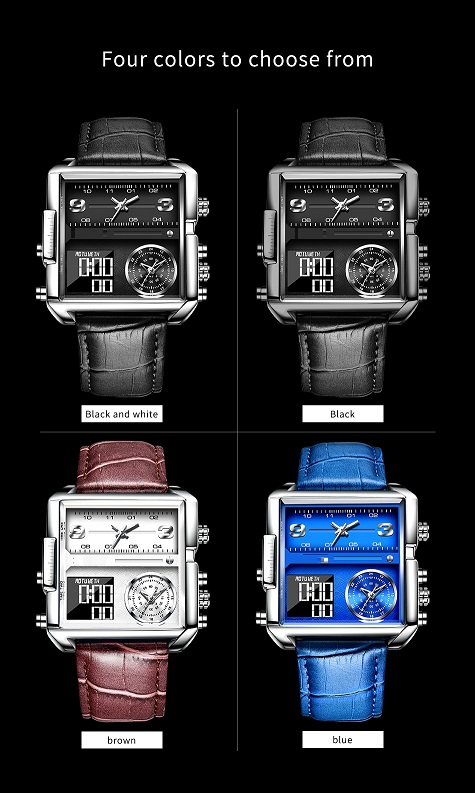 Luxury square sport digital watches ND04