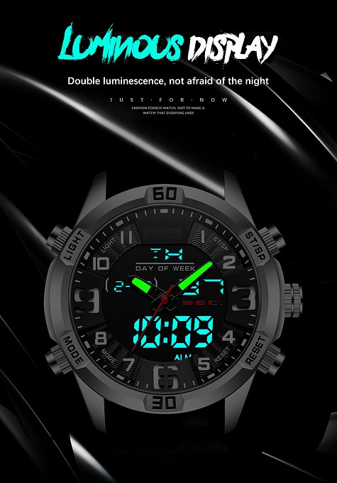 Dual Display Alarm Digital Watch ND03