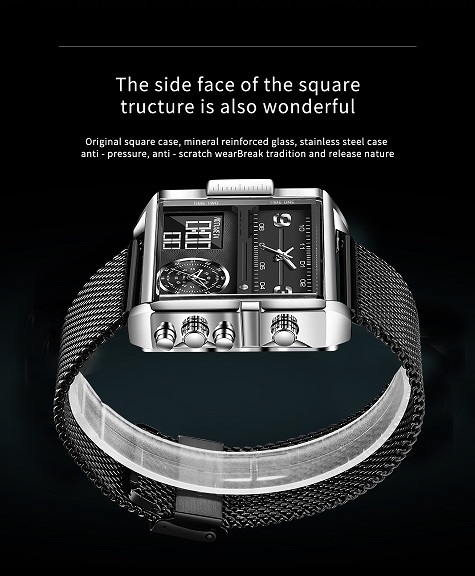 Luxury square sport digital watches ND04