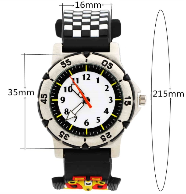 3D Racing Car Children Watch NK05