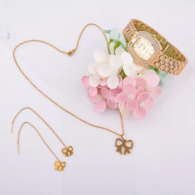 Dress Wristwatch earrings Necklace Suit NS04