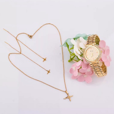 Dress Wristwatch earrings Necklace Suit NS04