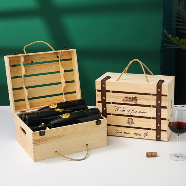 Personalizar caja de madera de vino al por mayor
