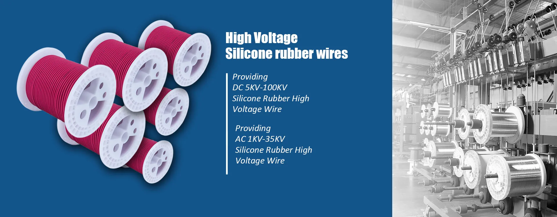 Silicone rubber high voltage wire