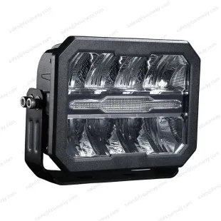 Patented 9 Inch Rectangular Driving Light with Glow Park Light