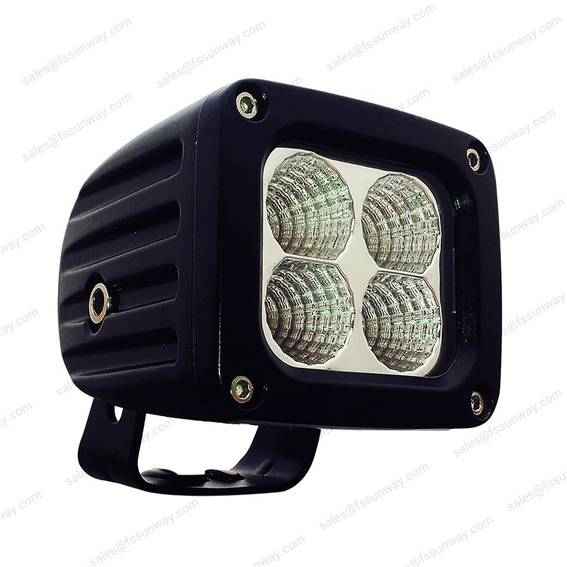 LED Tractor Lights 2PCS 4Inch 11400LM 12V Flood Beam Driving Lights Square Led Work Light For Truck Off Road Vehicles Equipment Boat