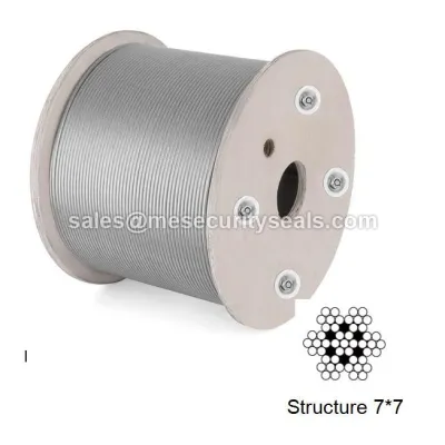 No magnetic 7*7 construction Steel Wire Rope