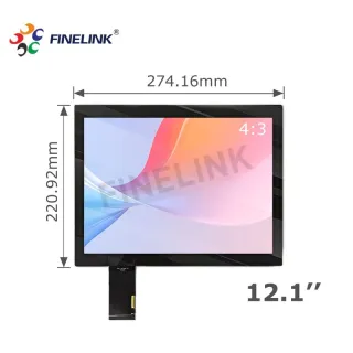 12.1 Inch Waterproof Hmi G+G Wide Screen Usb Touch Panel