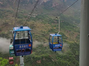 Guanzhai cableway, Nizhu River, Xuanwei, Yunnan