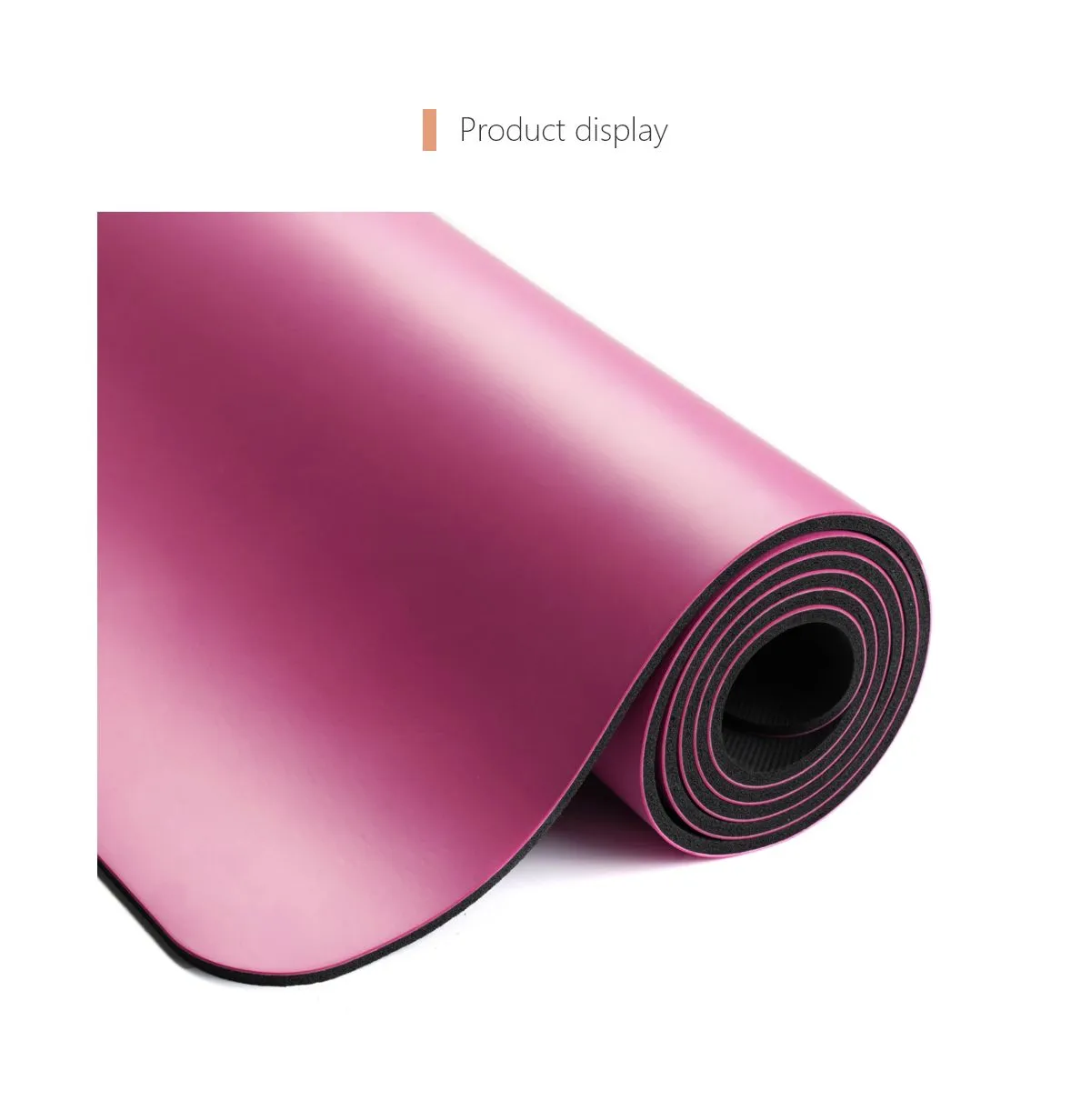 Wholesale Glossy PU Rubber Non-slip Yoga Mat