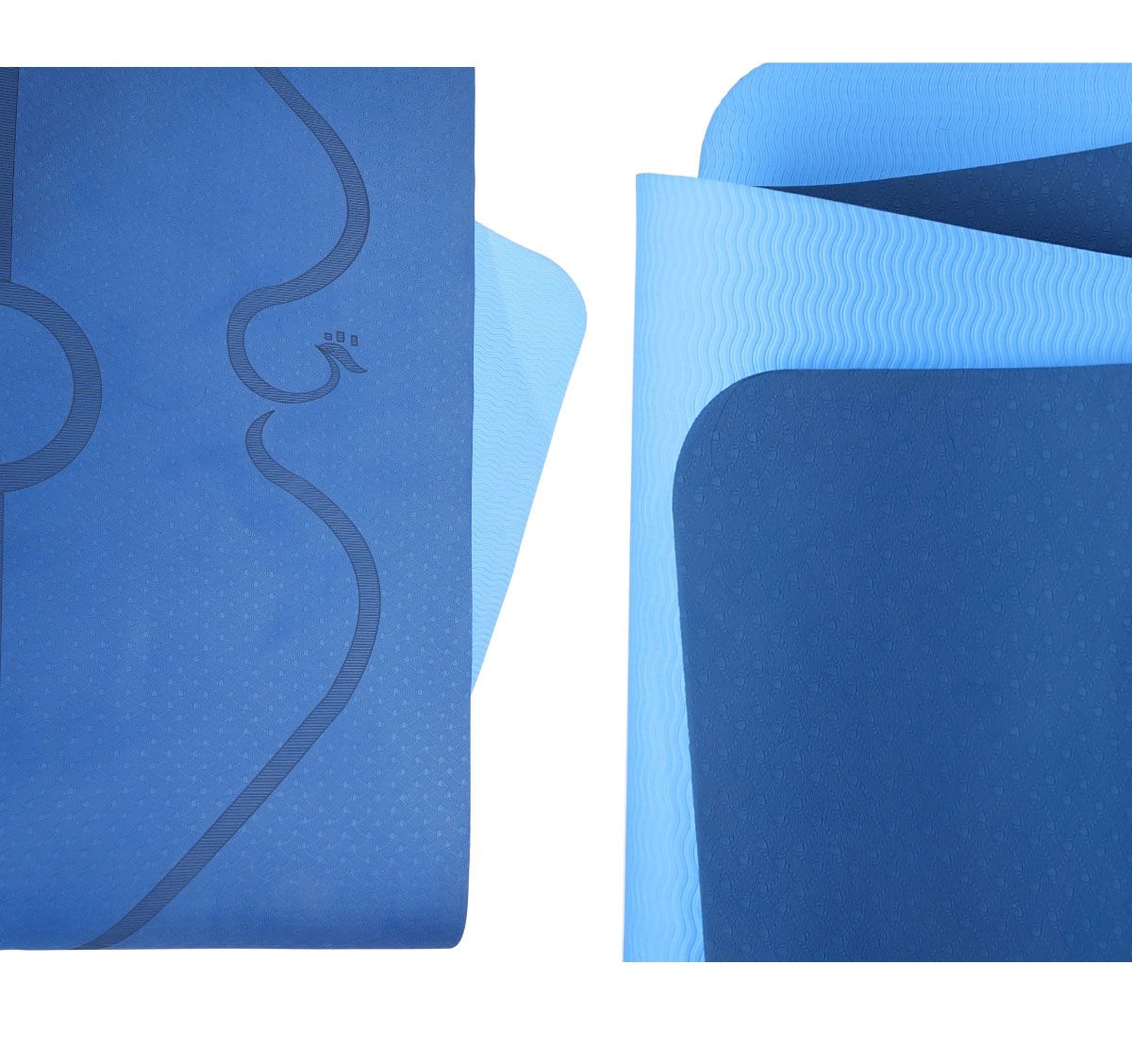 Eco-Friendly Non-Slip Double Color Laser Tpe Yoga Mat