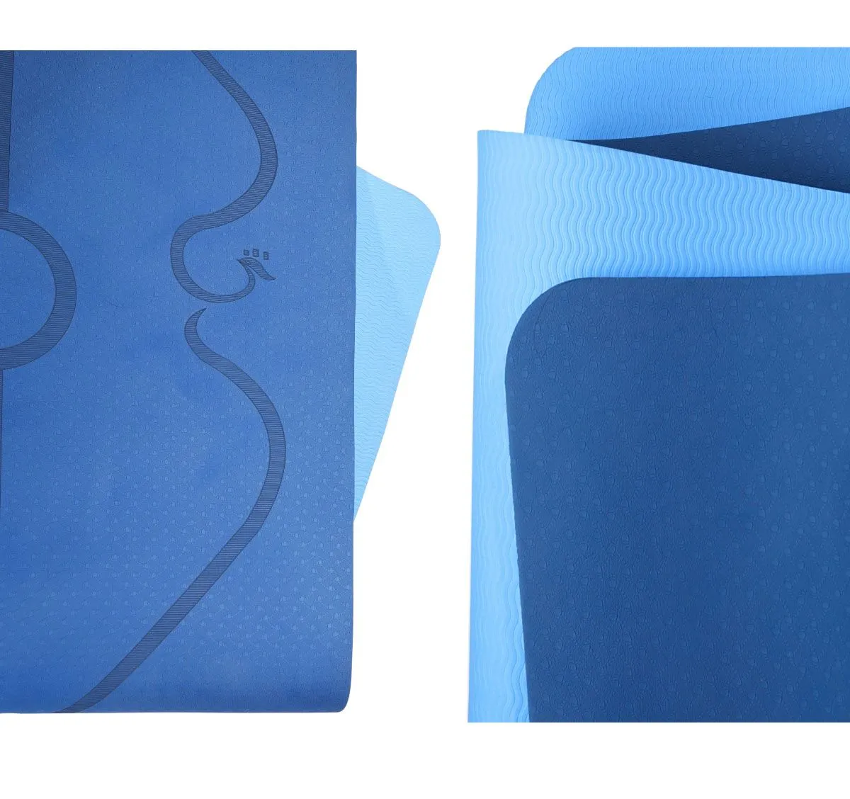 Two-color TPE yoga mat, non-slip, waterproof, high elastic, for