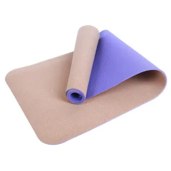Wholesale Colorful Cork TPE Yoga Mat