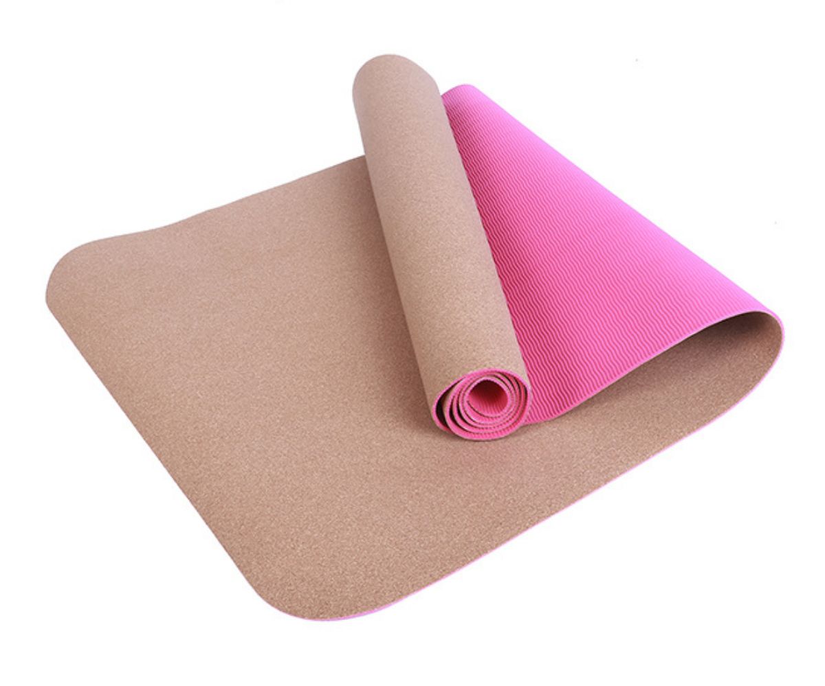 Wholesale Colorful Cork TPE Yoga Mat