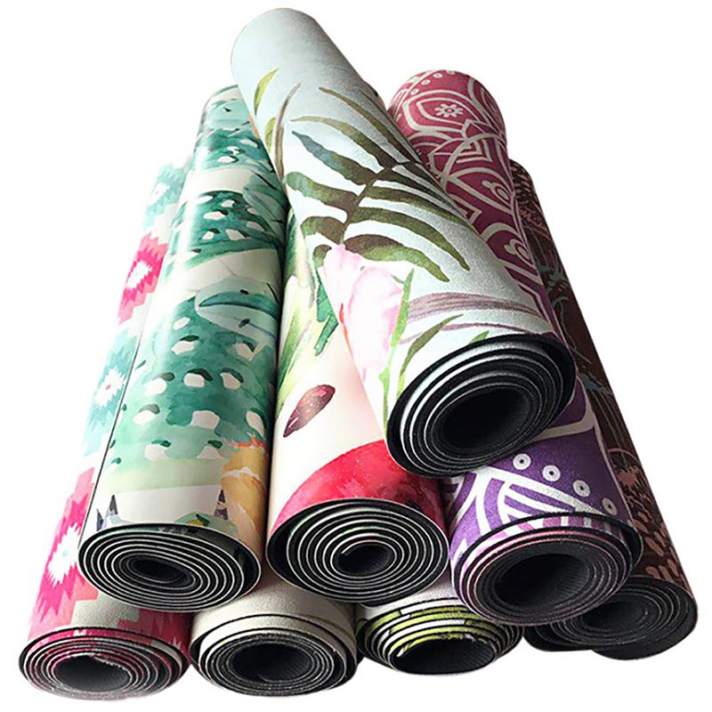 Wholesale Custom Printed Suede Rubber Yoga Mat