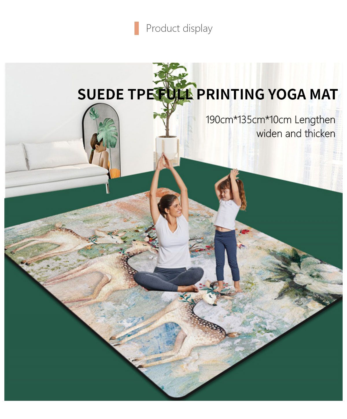 Suede Tpe Full Printing Yoga Mat
