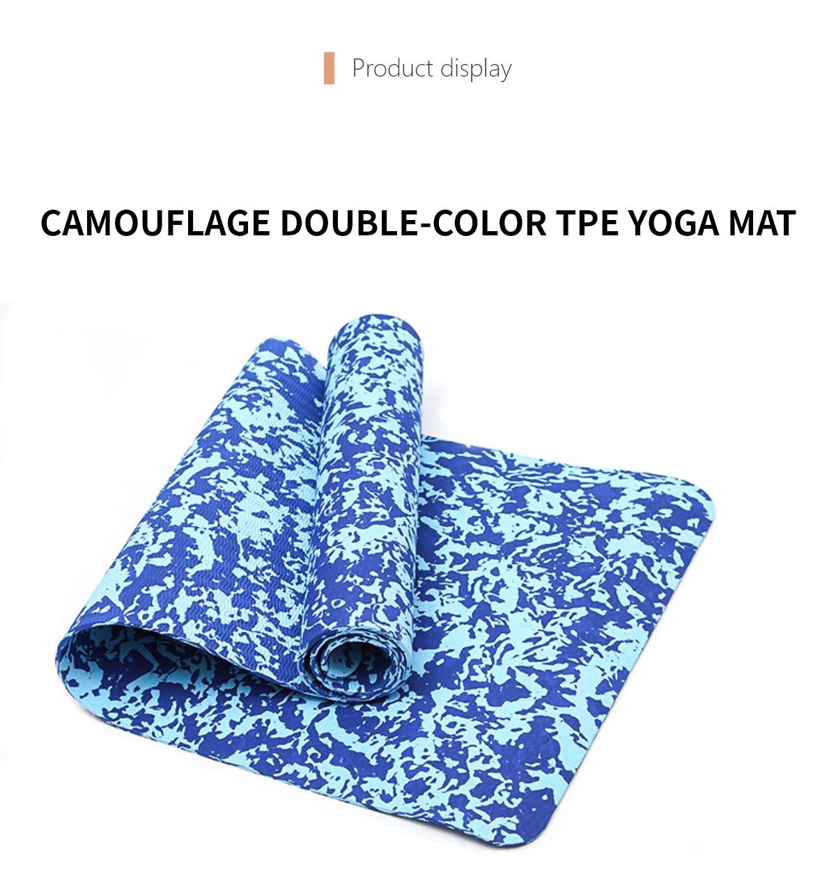 Camouflage Double-color TPE No-slip Workout Mat